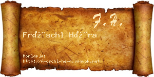 Fröschl Héra névjegykártya